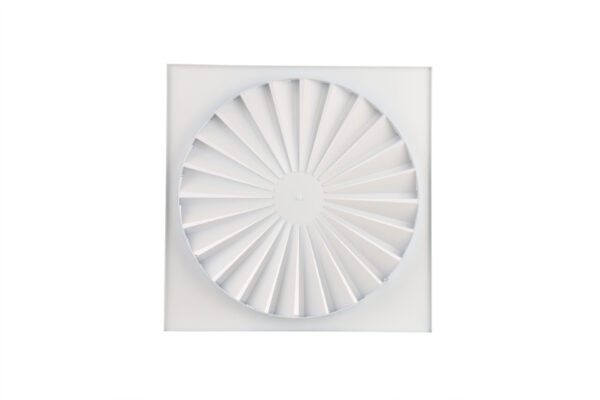 595X595 LAY IN ALUMINIUM SWIRL DIFFUSER 450 NECK